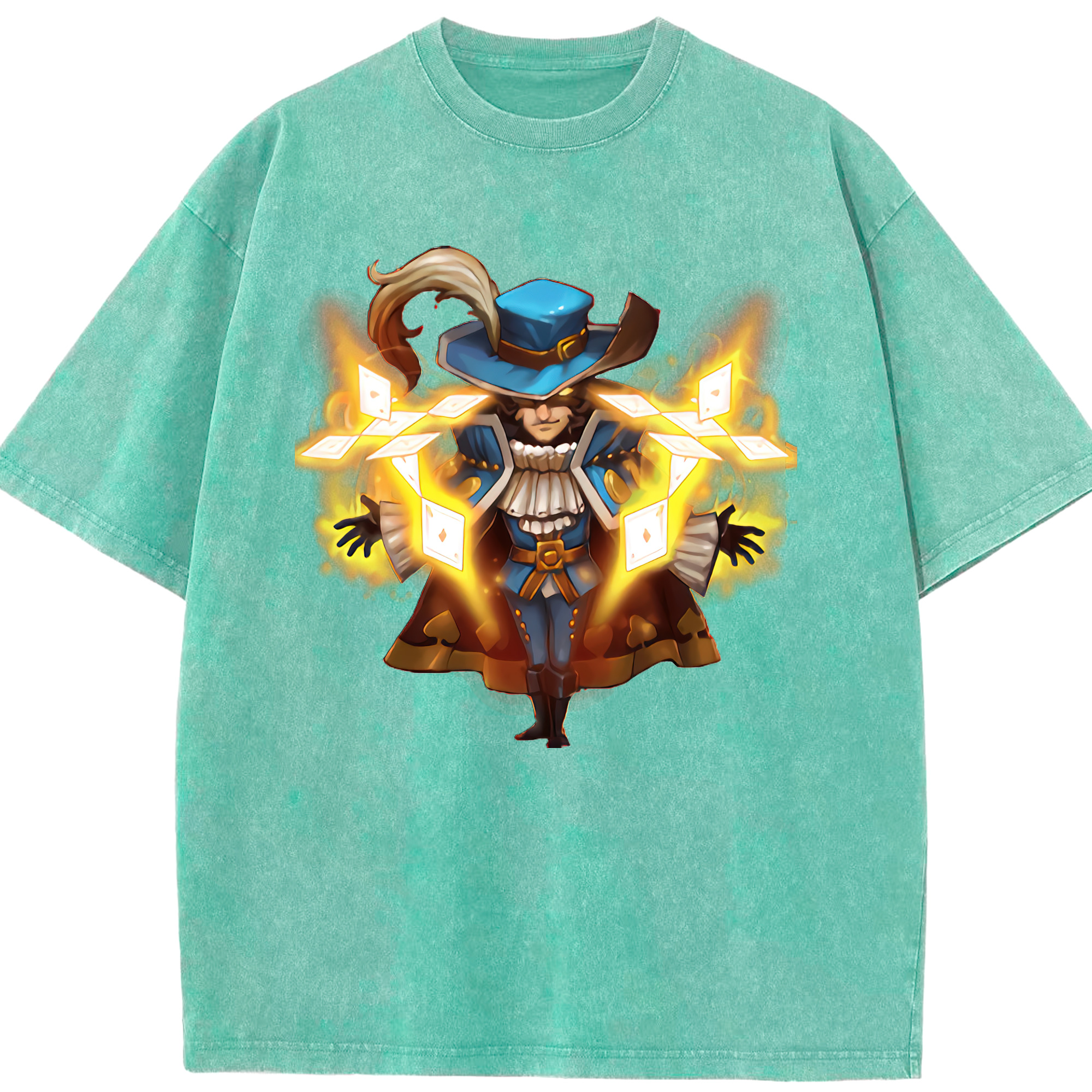 リーグ・オブ・レジェンド League of Legends LOL 綿100% ヴィンテージ風 半袖Tシャツ（フロントプリント）